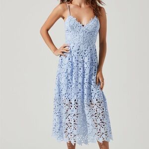 ASTR the Label Lace A-Line Midi Dress - Women